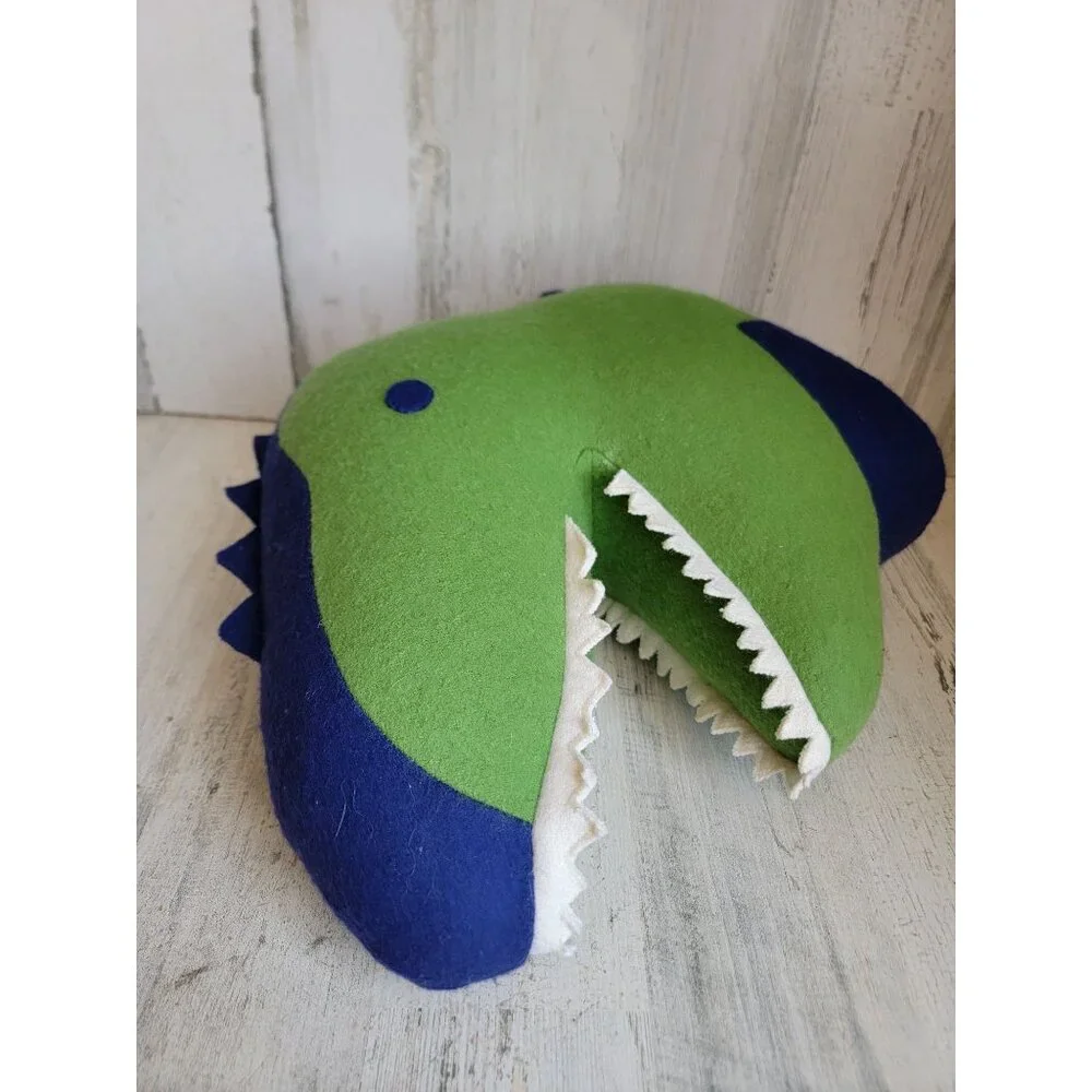 target Plush hanging Dino‎ head wall decor youth room green blue